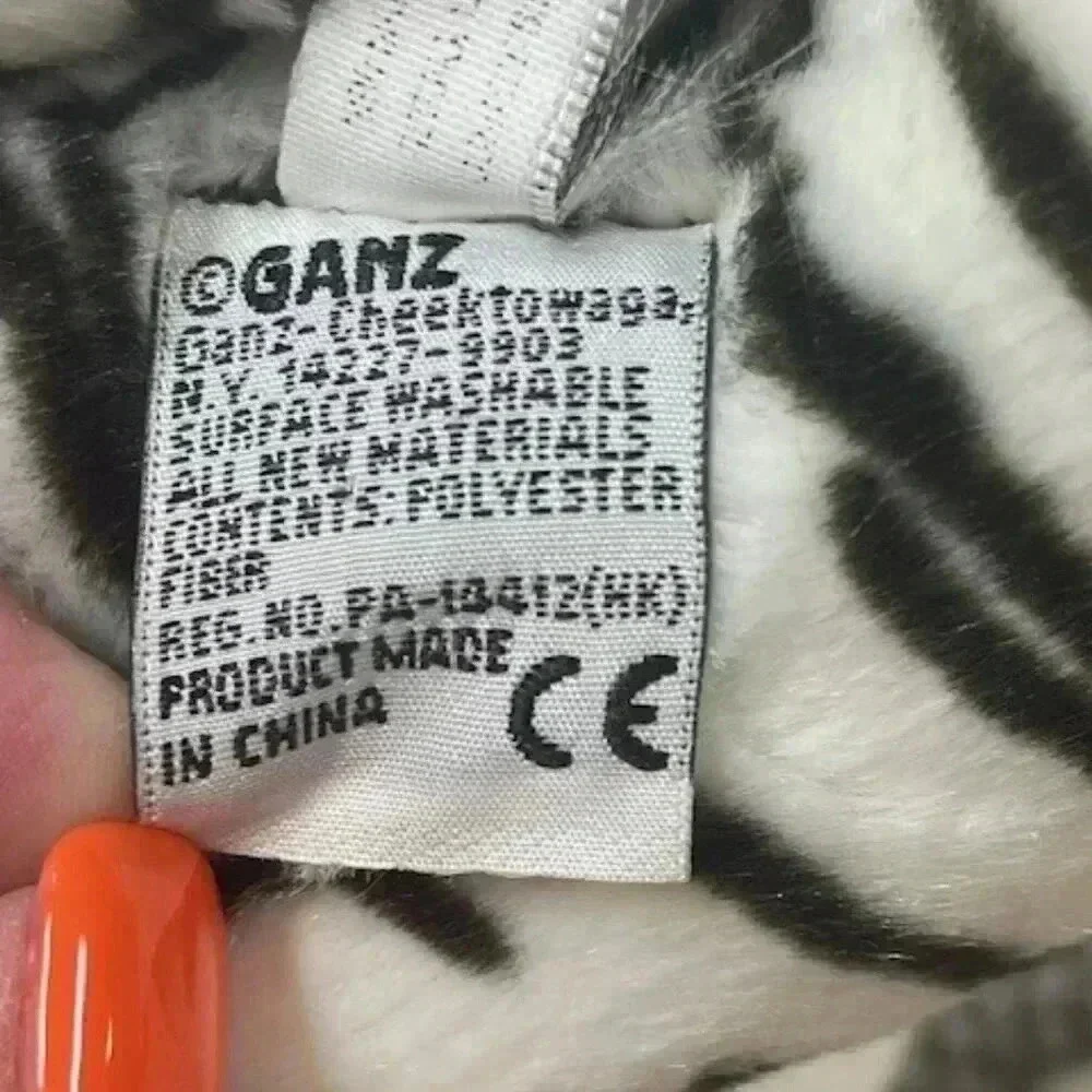 Ganz Signature Black and White Webkinz Zebra No Code - Picture 8 of 9